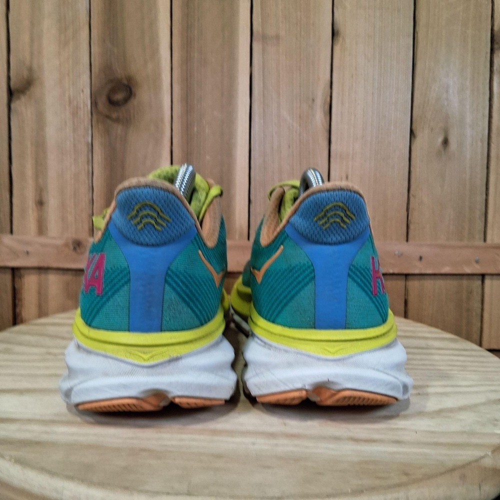 Hoka One One Clifton 9 Shoes Womens 9.5 Teal Mesh Running Sneakers 1127896 CEPR - Picture 4 of 10